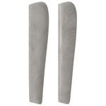 vidaXL Tête de lit avec oreilles Gris clair 203x23x118/128 cm Velours