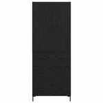 vidaXL Haut Armoire Chêne noir 69 5 x 34 x 180 cm Bois d'ingénierie