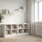 vidaXL Armoire de lit 2 pièces Blanc 66 x 33 x 48 cm Bois d'ingénierie