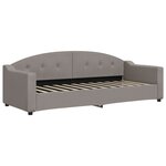 vidaXL Lit de jour avec gigogne et tiroirs sans matelas taupe 80x200cm