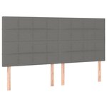 vidaXL Tête de lit Gris foncé 200x5x118/128 cm Tissu