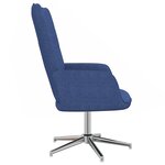 Vidaxl chaise de relaxation bleu tissu