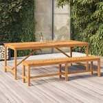 vidaXL Banc de jardin 180 cm bois massif d'acacia