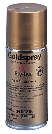 Spray doré convient pour le polystyrène 150 ml