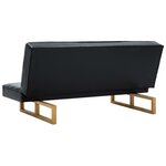 vidaXL Canapé-lit Similicuir Noir