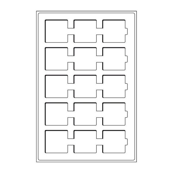 Plateaux numismatiques Leuchtturm format L à 15 cases carrées.