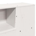 vidaXL Lit bibliothèque sans matelas blanc 135x190 cm bois pin massif