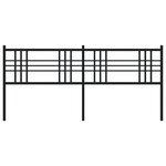 vidaXL Tête de lit métal noir 180 cm