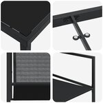 vidaXL Ensemble de salle à manger pour jardin 9 Pièces Noir