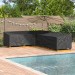 vidaXL Housse pour meubles Noir 330 x 255 x 80 cm Tissu Oxford 210D