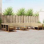 vidaXL Ensemble de canapés d'extérieur 11 Pièces Naturel et Beige