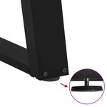 vidaXL Pieds de table basse en U  2 pièces  noir  70 x (30-31) cm  acier