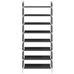 vidaXL Range-chaussures avec 8 étagères Métal et Tissu non tissé Noir
