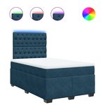 vidaXL Sommier à lattes de lit et matelas bleu 120x200 cm velours