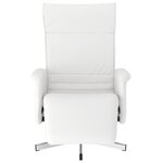 vidaXL Fauteuil inclinable avec repose-pieds blanc similicuir
