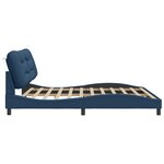 vidaXL Cadre de lit sans matelas Hvar bleu 200x200 cm tissu