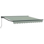vidaXL Cadre d'auvent Vert et blanc 350 x 250 cm