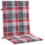 vidaXL Coussins de chaise de jardin à dossier bas lot de 4