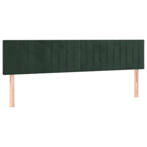 vidaXL Têtes de lit 2 Pièces Vert foncé 90x5x78/88 cm Velours
