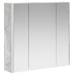 vidaXL Armoire Miroir de Salle de Bain Gris béton