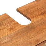 vidaXL Ensemble d'armoires de bain 2 Pièces marron noir bois de manguier