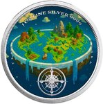 Pièce de monnaie en Argent 2 Dollars g 31.1 (1 oz) Millésime 2025 Craft the Earth Mine the Future FLAT EARTH