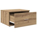vidaXL cabinet à tiroirs Chêne artisan Panneau de particules  stratifié