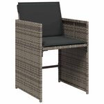 vidaXL Ensemble de salle à manger pour jardin 5 Pièces Gris Poly rotin
