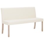 vidaXL Banc 139 5 cm Crème Similicuir