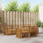vidaXL Ensemble de canapés d'extérieur 7 Pièces Naturel Polyester