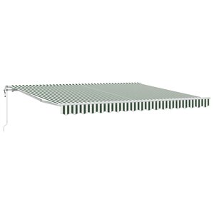 vidaXL Auvent rétractable Vert et blanc 400 × 300 cm