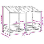 vidaXL Lit pour enfants sans matelas 75x190 cm bois pin massif