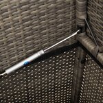 vidaXL Banc de jardin avec coussins gris résine tressée