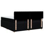vidaXL Sommier à lattes de lit avec matelas Noir 200x200 cm Tissu