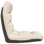 vidaXL Chaise pliable de sol Crème Tissu