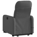 vidaXL Fauteuil de massage inclinable Gris foncé Tissu