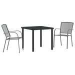 vidaXL Set de salle à manger de jardin en anthracite
