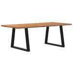 vidaXL Table à manger marron clair bois de chêne massif rectangulaire