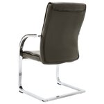 vidaXL Chaise de bureau cantilever Gris Similicuir