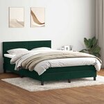 vidaXL Sommier à lattes de lit et matelas vert foncé 160x210cm velours