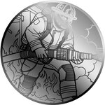 Monnaie FIREFIGHTER Alien First Responders 1/1000 Oz Platine 12$ Liberia 2026 (PRÉCOMMANDE)