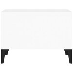 vidaXL Table basse Blanc brillant 60x50x36 5 cm Bois d'ingénierie