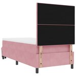 vidaXL Lit à Ressorts avec Matelas & Banc Rose 90x200 cm Velours