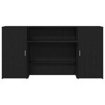 vidaXL Bureau de réception chêne noir 200x50x103 5cm bois d'ingénierie