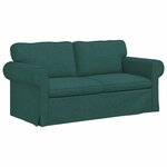 vidaXL Canapé 2 Pièces Vert foncé 175 x 82 x 80 cm tissu