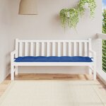 vidaXL Coussin de banc de jardin bleu 180x50x7 cm tissu oxford