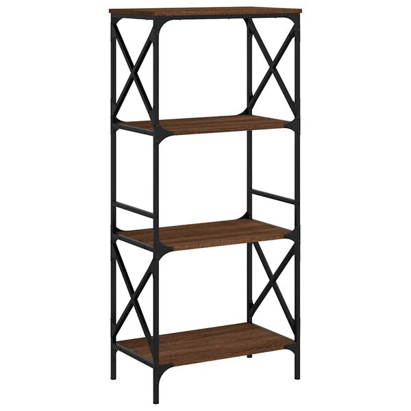vidaXL Bibliothèque 4 niveaux chêne brun 59x35x132cm bois d'ingénierie