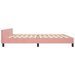 vidaXL Cadre de lit sans matelas rose 200x200 cm velours