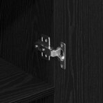 Buffet vidaXL Chêne Noir 69.5x34x180 cm Bois d'Ingénierie
