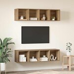 vidaXL Ensemble de meubles TV 3 Pièces chêne artisanal Bois d'ingénierie